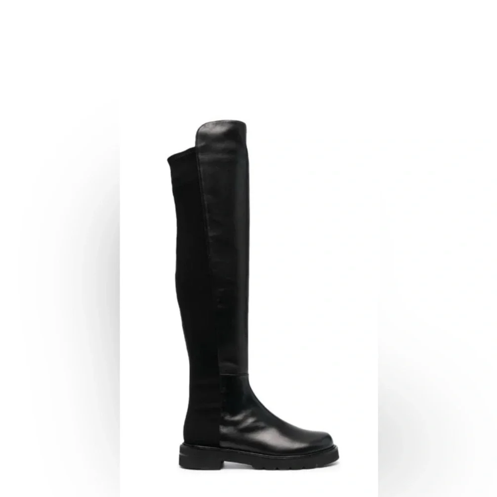 Stuart Weitzman 50/50 Lift OTK Black Boots 7.5